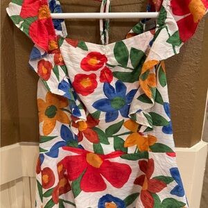 Skies Are Blue Colorful Floral Kids Dress